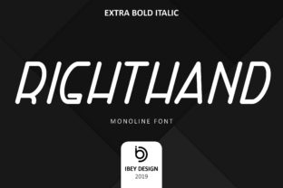 Crafting a Modern Brand Identity with Right Hand Extra Bold Italic