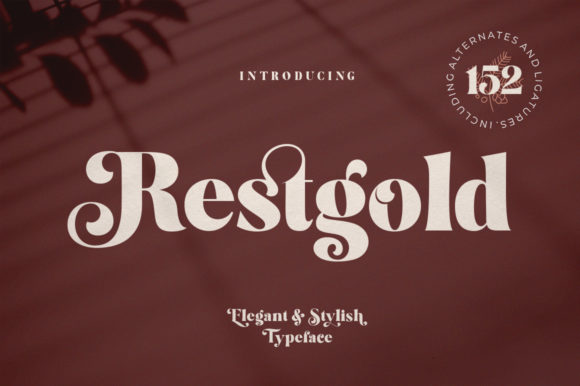 Restgold: A Modern Display Font for Editorial Sophistication