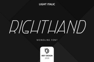 Right Hand Light Italic: A Modern Display Font for Digital Design